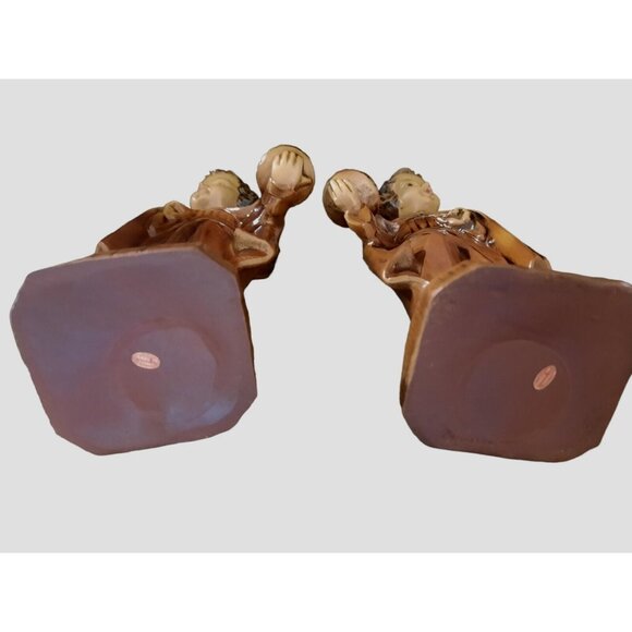 Vintage Christmas Holiday Angels 10” Pair Candle Stick Holders Japan - Picture 8 of 8